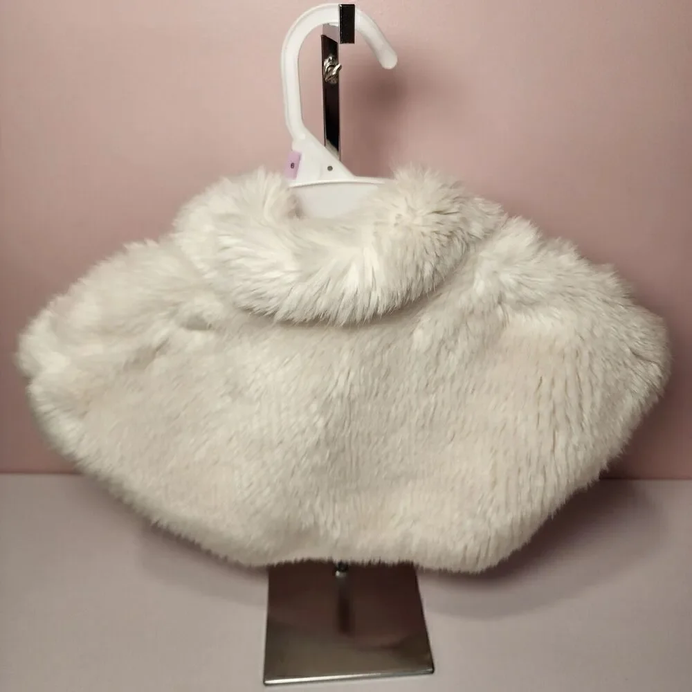 Baby Gap Ivory Frost Faux Fur Bolero Small Medium S/M